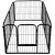 Tarc pentru animale de companie, din fier, forma configurabila, cu usa de acces, 3XL, 165x80x60cm, negru Household NewTrend