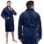 Halat de baie pentru barbati pana la genunchi, marimea L/XL, albastru marin Household NewTrend