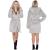 Halat de baie pentru femei pana la genunchi, cu gluga, marimea L/XL, gri Household NewTrend