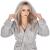 Halat de baie pentru femei pana la genunchi, cu gluga, marimea L/XL, gri Household NewTrend