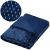 Patura pufoasa pentru 2 persoane, 2 fete, model in relief, 200x220cm, albastru marin Household NewTrend