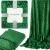 Patura pufoasa pentru 2 persoane, 2 fete, model in relief, 200x220cm, verde Household NewTrend