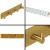 Cuier de baie pentru prosoape, montare fara gaurire, otel, 4 agatatori, 24x4.5cm, auriu Household NewTrend