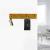 Cuier de baie pentru prosoape, montare fara gaurire, otel, 4 agatatori, 24x4.5cm, auriu Household NewTrend