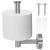 Suport hartie igienica din otel, sistem montare inclus, 16cm, argintiu lucios Household NewTrend