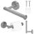 Suport hartie igienica din otel, sistem montare inclus, 16cm, argintiu lucios Household NewTrend