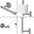 Suport hartie igienica din otel, sistem montare inclus, 16cm, argintiu lucios Household NewTrend