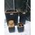 Set de accesorii patrate pentru baie din plastic, 5 piese, negru maro Household NewTrend