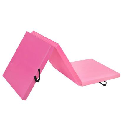 Saltea fitness groasa pentru antrenamente gimnastica, pliabila, 180x60x5,5cm, roz Household NewTrend