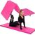 Saltea fitness groasa pentru antrenamente gimnastica, pliabila, 180x60x5cm, roz Household NewTrend