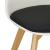 Set 4 scaune dining Verdhe pentru bucatarie cu perna tapitata cu piele ecologica, 44x82cm, alb negru Household NewTrend