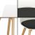 Set 4 scaune dining Verdhe pentru bucatarie cu perna tapitata cu piele ecologica, 44x82cm, alb negru Household NewTrend