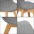 Set 4 scaune dining Verdhe pentru bucatarie cu perna tapitata cu piele ecologica, 44x82cm, gri Household NewTrend