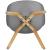 Set 4 scaune dining Verdhe pentru bucatarie cu perna tapitata cu piele ecologica, 44x82cm, gri Household NewTrend
