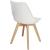 Set 4 scaune dining Verdhe pentru bucatarie cu perna tapitata cu piele ecologica, 44x82cm, alb Household NewTrend