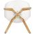 Set 4 scaune dining Verdhe pentru bucatarie cu perna tapitata cu piele ecologica, 44x82cm, alb Household NewTrend