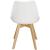 Set 4 scaune dining Verdhe pentru bucatarie cu perna tapitata cu piele ecologica, 44x82cm, alb Household NewTrend