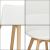 Set 4 scaune dining Verdhe pentru bucatarie cu perna tapitata cu piele ecologica, 44x82cm, alb Household NewTrend