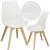 Set 4 scaune dining Verdhe pentru bucatarie cu perna tapitata cu piele ecologica, 44x82cm, alb Household NewTrend