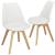 Set 4 scaune dining Verdhe pentru bucatarie cu perna tapitata cu piele ecologica, 44x82cm, alb Household NewTrend