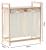 Cos de rufe din bambus si blat din lemn, 2 cosuri din panza, 64x73x33cm, natur Household NewTrend