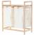 Cos de rufe din bambus si blat din lemn, 2 cosuri din panza, 64x73x33cm, natur Household NewTrend