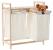 Cos de rufe din bambus si blat din lemn, 2 cosuri din panza, 64x73x33cm, natur Household NewTrend