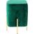 Taburet patrat, tapitat cu stofa, picioare otel, sarcina 100kg, 28x42cm, verde Household NewTrend