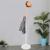 Cuier tip pom din metal, baza marmura, 6 agatatoare, 172cm, alb si maro Household NewTrend
