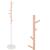 Cuier tip pom din metal, baza marmura, 6 agatatoare, 172cm, alb si maro Household NewTrend