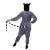 Pijama tip salopeta pentru adulti, model Lemur, marime S Household NewTrend