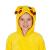 Pijama tip salopeta pentru copii, model Pikachu, marime 130-140 cm Household NewTrend