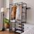 Stand de haine cu polite si tije pentru agatarea umeraselor, 85x44x174cm, negru Household NewTrend