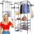 Stand de haine cu polite si tije pentru agatarea umeraselor, 85x44x174cm, negru Household NewTrend