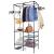 Stand de haine cu polite si tije pentru agatarea umeraselor, 85x44x174cm, negru Household NewTrend