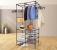 Stand de haine cu polite si tije pentru agatarea umeraselor, 85x44x174cm, negru Household NewTrend