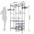 Stand de haine cu polite si tije pentru agatarea umeraselor, 85x44x174cm, negru Household NewTrend