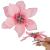 Set 10 ornamente pentru bradul de Craciun, stea Poinsettia, 13cm, roz Household NewTrend
