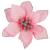 Set 10 ornamente pentru bradul de Craciun, stea Poinsettia, 13cm, roz Household NewTrend