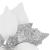 Set 5 ornamente pentru bradul de Craciun, stea Poinsettia, 23cm, alb argintiu Household NewTrend
