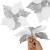 Set 5 ornamente pentru bradul de Craciun, stea Poinsettia, 23cm, alb argintiu Household NewTrend