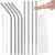 Set 8 paie metalice argintiu, reutilizabile, cu husa depozitare si perii curatat, 215x6 mm Household NewTrend