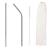 Set 8 paie metalice argintiu, reutilizabile, cu husa depozitare si perii curatat, 215x6 mm Household NewTrend