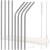 Set 8 paie metalice argintiu, reutilizabile, cu husa depozitare si perii curatat, 215x6 mm Household NewTrend