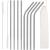 Set 8 paie metalice argintiu, reutilizabile, cu husa depozitare si perii curatat, 215x6 mm Household NewTrend
