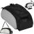 Geanta portbagaj bicicleta, 1 compartiment si 3 buzunare laterale, 40x20x17cm, negru cu elemente reflectorizante gri Household NewTrend