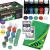 Set de Poker Complex cu 200 de jetoane, covoras verde, 2 seturi de carti, in cutie metalica Household NewTrend