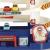 Circuit cu parcare pentru masinute, cu lumini si sunete, 6 masinute, cu nivele cu lift de urcare Household NewTrend