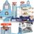 Circuit cu parcare pentru masinute, cu lumini si sunete, 6 masinute, cu nivele cu lift de urcare Household NewTrend