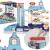 Circuit cu parcare pentru masinute, cu lumini si sunete, 6 masinute, cu nivele cu lift de urcare Household NewTrend